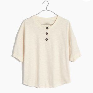 Madewell Raw-Edge Henley Tee